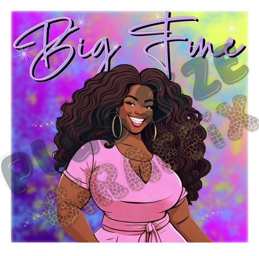 Big Fine Black Digital Download AI Art, Plus Size Wall Art, Self Love, Body Positivity, Curvy Woman Clipart, Plus Size Boss Girl, Black Art